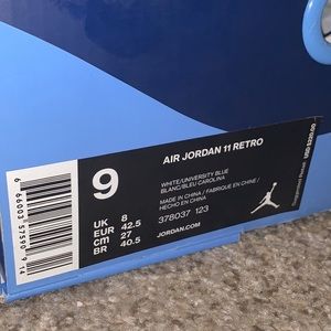 Jordan 11 win like 82 sz 9